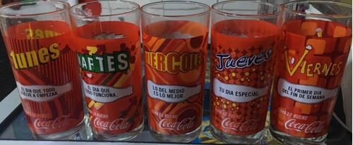 Vasos Coca Cola Colección Días De La Semana