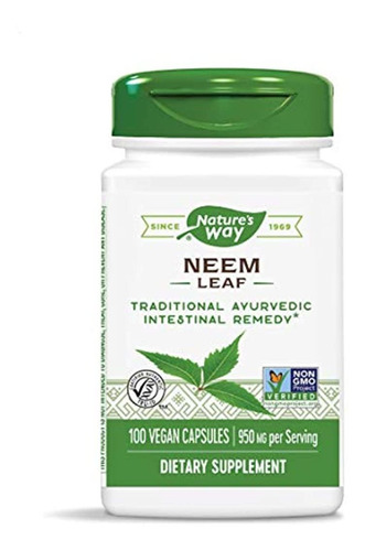 Nature's Way Premium - Hoja De Neem De Hierbas, 950 Mg Por P