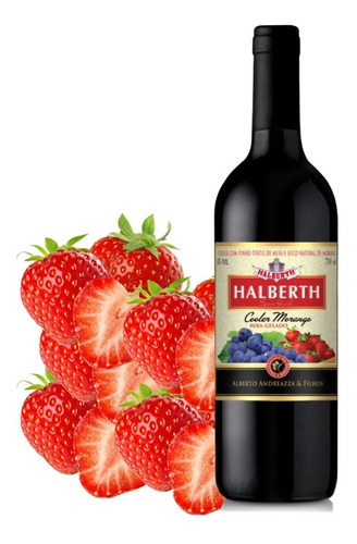 Cooler De Vinho Tinto Halberth Suave Morango 750ml