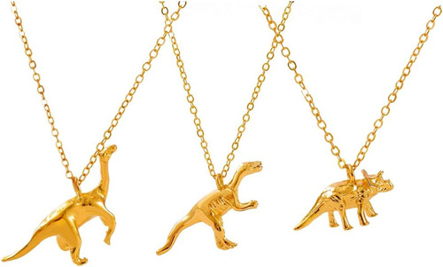 Pingyongchang Collar T-rex De Dinosaurio Jurásico Chapado Al