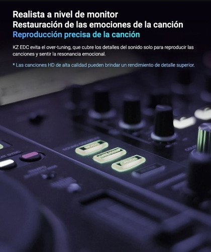 Imagen 2 de 8 de Auriculares In-ear Kz Edc 1dd Con Microfono Cable Fijo Ofc