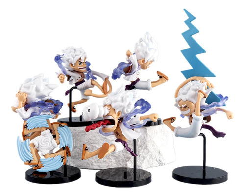 Figura Luffy One Piece Set X5 Gear 5 Dios Del Sol Nika Anime