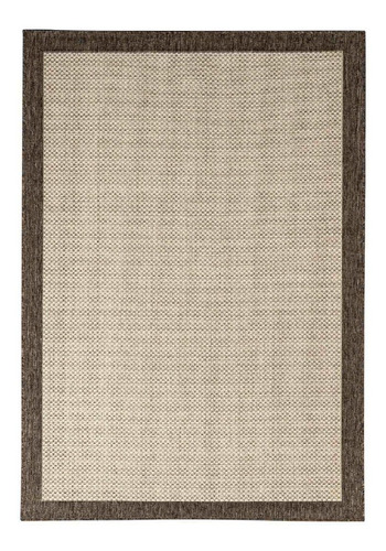 Alfombra Para Sala Gris Con Guarda Sisal 160 X 230 Cm +