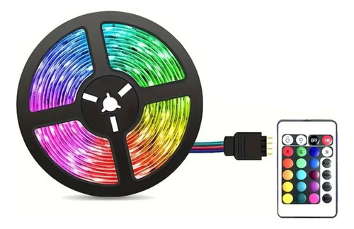 Faixa De Led Rgb De 2m 5v 5050 30leds/m Com Controle Remoto
