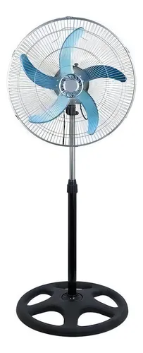 Ventilador de columna Turbo de metal, 5 aspas, 50 cm, potente marco de pedestal, color negro, diámetro 50 cm, 110 V