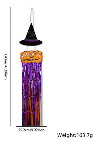 Letrero Colgante De Halloween, Decoración Sombrero De Bruja