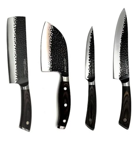 comprar Set 4 Cuchillos Linea Hammer Wayu Cocina Asado Parrilla Bbq