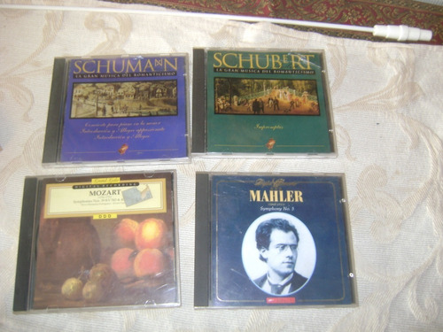 4 Cds Usado Musica Clasica Schumann- Schubert- Mozart-mahler