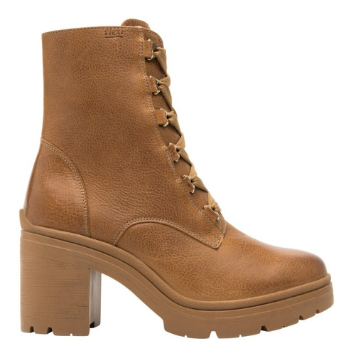 Bota Mujer Flexi 119601 Piel Tan Cierre Interno Tacón 9 Gnv®