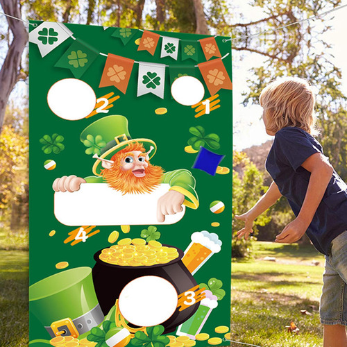 Toss Game Flag Festival Game Banner Banner Sombrero Verde
