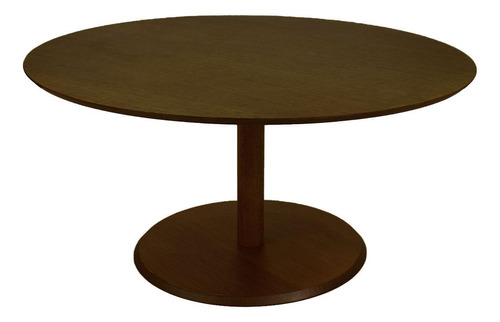 Mesa De Centro Monopé Madeira P/sala - 60 Cm - Castanho