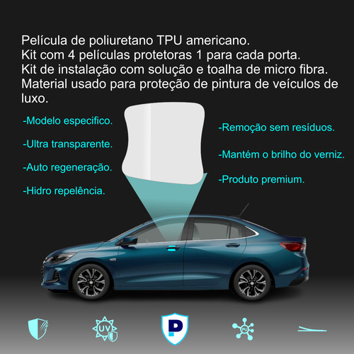 Película Anti Risco Maçaneta Onix Plus, Protetor De Maçaneta