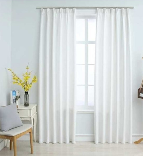 Set De Cortinas Blancas De Ganchos (6.40mx2.85m)