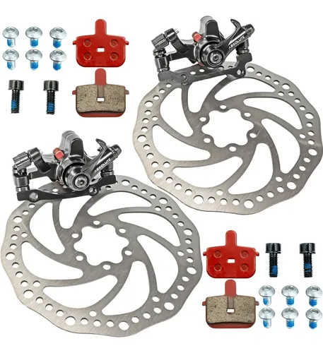 Kit Freio Disco Bike Mecânico Disco Pinça Rotor 160 Absolute