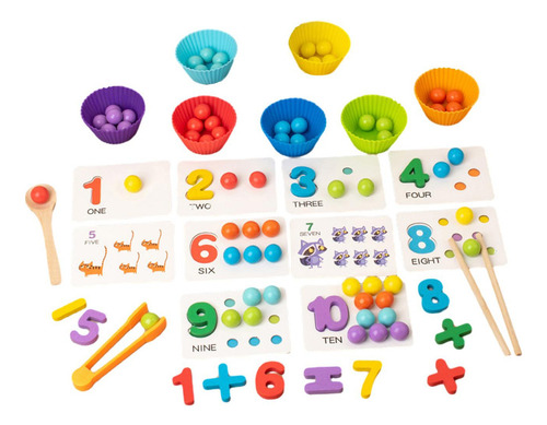 Z Juego De Cuentas Con Clip, Juego De Contar Y Combinar,