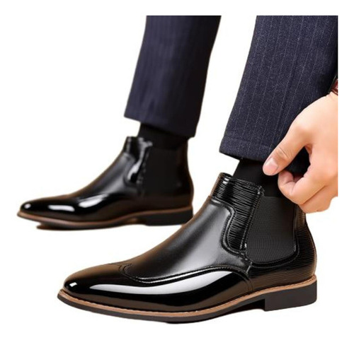 Botas Hombre Negras Casuales Vaqueras Chelsea Martin Botines