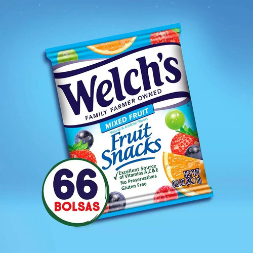 Welch's Gomitas Hechas Con Fruta Natural 66pzs De 22.7g Msi