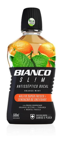 Enxaguante / Antisséptico Bucal Mint Slim Bianco 500 Ml 