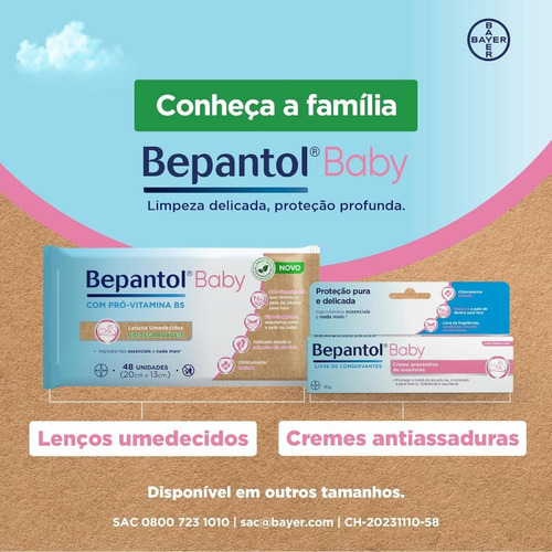 Kit 12 Lenços Umedecidos Biodegradável 48un Cada Bepantol