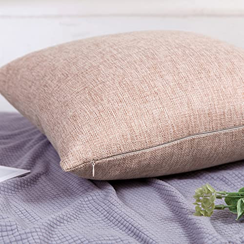 Juego De 2 Fundas De Almohada De Lino Y Algodón