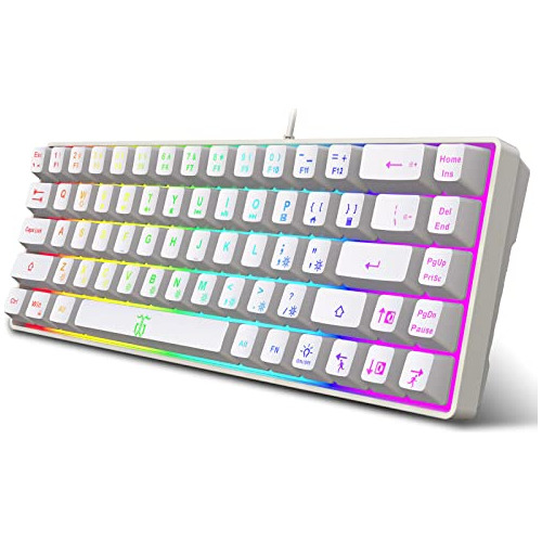 60% Porcentaje Teclado Para Juegos, Mini Teclado Ergonómico 