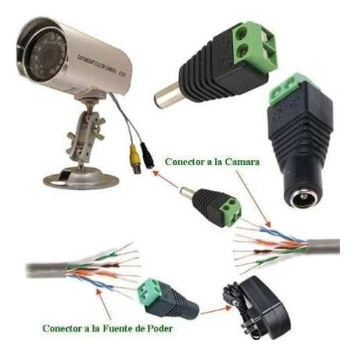 Conector Macho De Poder Dc Cámaras