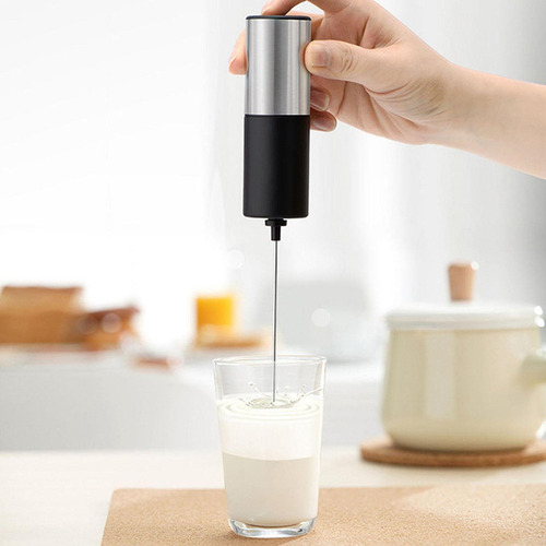Espumador De Leche Batidor De Huevos Con Base De Metal