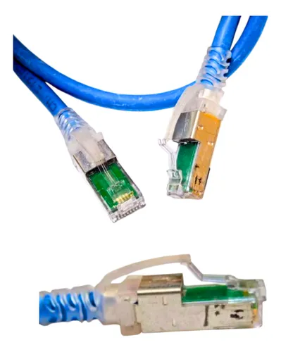 Pach Cord Cat 7 Amp Azules 3m Ftp Remate Desmonte 21 Unid (Usado)