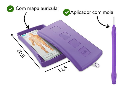 Imagem 2 de 6 de Kit Acupuntura Auriculoterapia Completo Dux 12 Peças