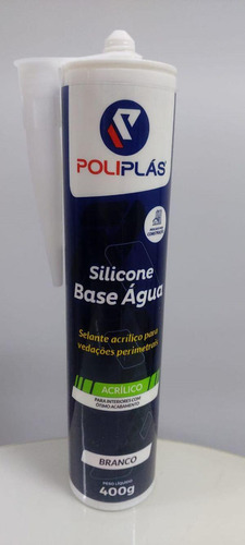 Tubo De Silicone Base Água/branco Acrilico 400g Poliplás