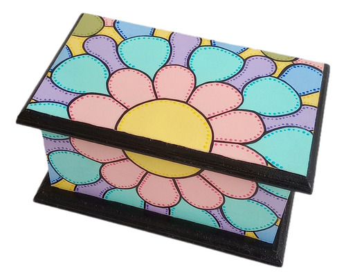 Caja De Té Alhajero Pintado A Mano Mandalas Varios