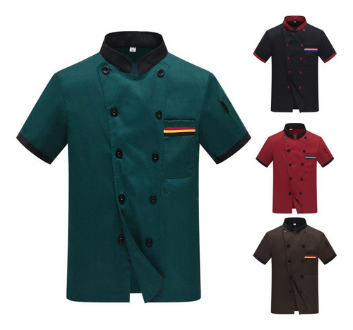 Camisa Unisex De Manga Corta Con Uniforme De Chef De Cocina