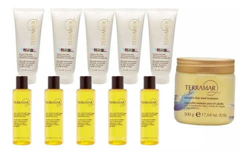 Terramar 5 Óleo Argan 98ml + 5 Mascarilla + Mascarilla Jumbo