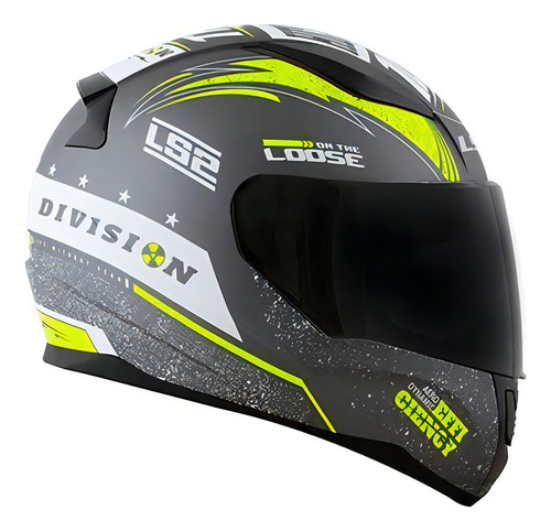 Capacete Ls2 Ff353 Rapid Thunder Cinza Amarelo Cor Cinza/Amarelo Tamanho do capacete XS/PP (53/54)