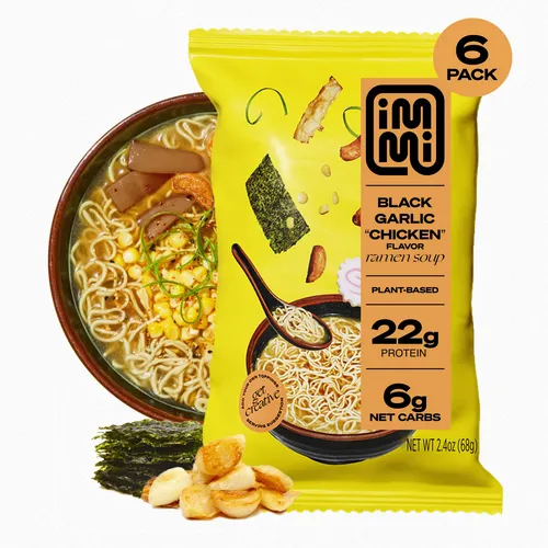 Immi Ramen De Ajo Negro Pollo , 100% A Base De Plantas Hech