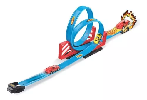 Pista de carrinho hot wheels set Duplo Looping Brinquedo Tipo Hotwheels  Pista Infantil Com Carrinho Fricção hot wheels city - Corre Que Ta Baratinho