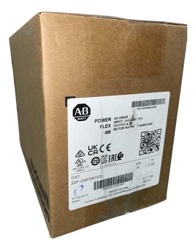 Allen Bradley 22f-d4p2n103 Variador Electrico Poweflex4m 2hp