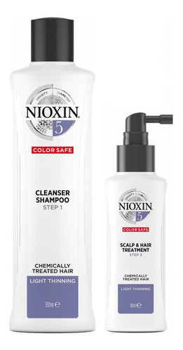 Nioxin-5 Shampoo + Loción Capilar Chemically Treated Hair
