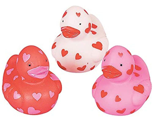 Vinilo Mini Valentine Rubber Duckies; Paquete De 24