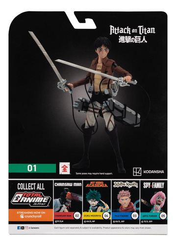 Eren Jaeger - 6.5-inch Scale Figure With Swappable Facepl...