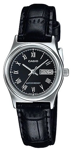 Reloj Casual Casio Ltp-v006l-1b Damas Correa Cuero Negro