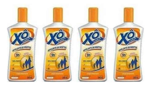 Xô Inseto Repelente Contra Pernilongos Muriçoca Kit 4x200ml