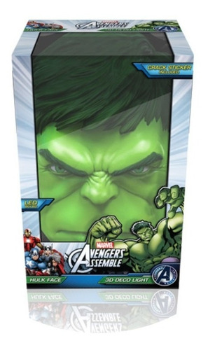 Lámpara Mural 3d Cara De Hulk