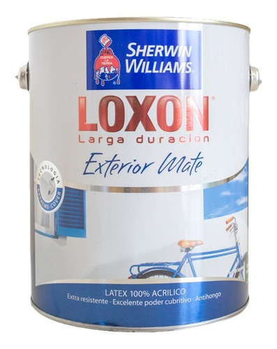 Pintura Loxon Latex Exterior Blanco 4 Lt Sherwin Prestigio