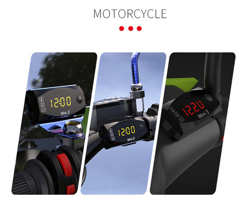 Reloj Digital Con Voltímetro Marino Para Motocicletas, 6 V-3