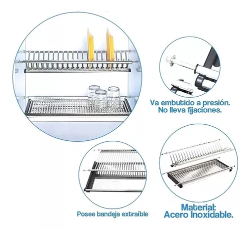 Escurre platos en acero inoxidable módulo de 70 cm 