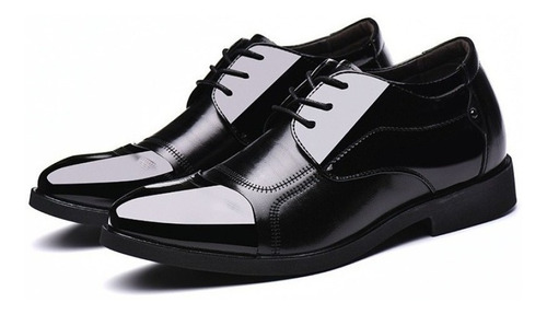 Zapatos De Vestir Caballero Charol Negro Casual Cuero Formal