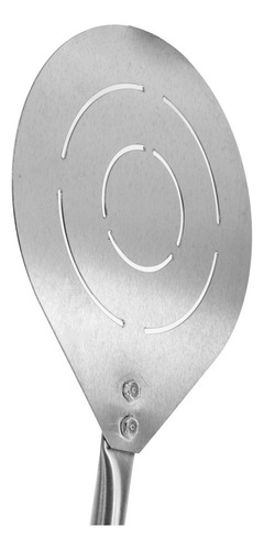 Pala Pizzera De Giro Gastronómica Acero Inox C/ Mango 15 Cm Plateado