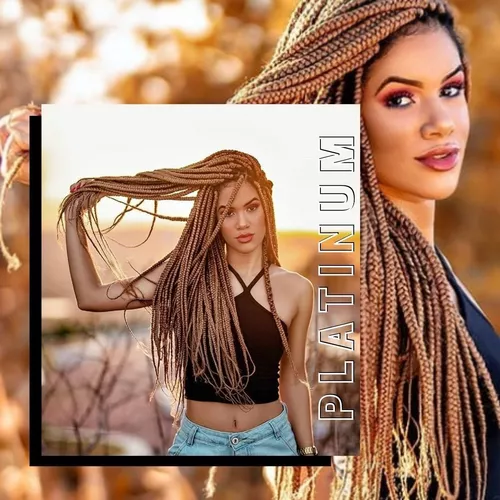 Jumbo Platinum Ser Mulher Tranças Box Braid Nagô Dread Twist