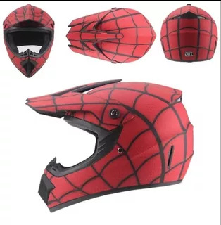 Casco De Motocross Para Niños Spiderman